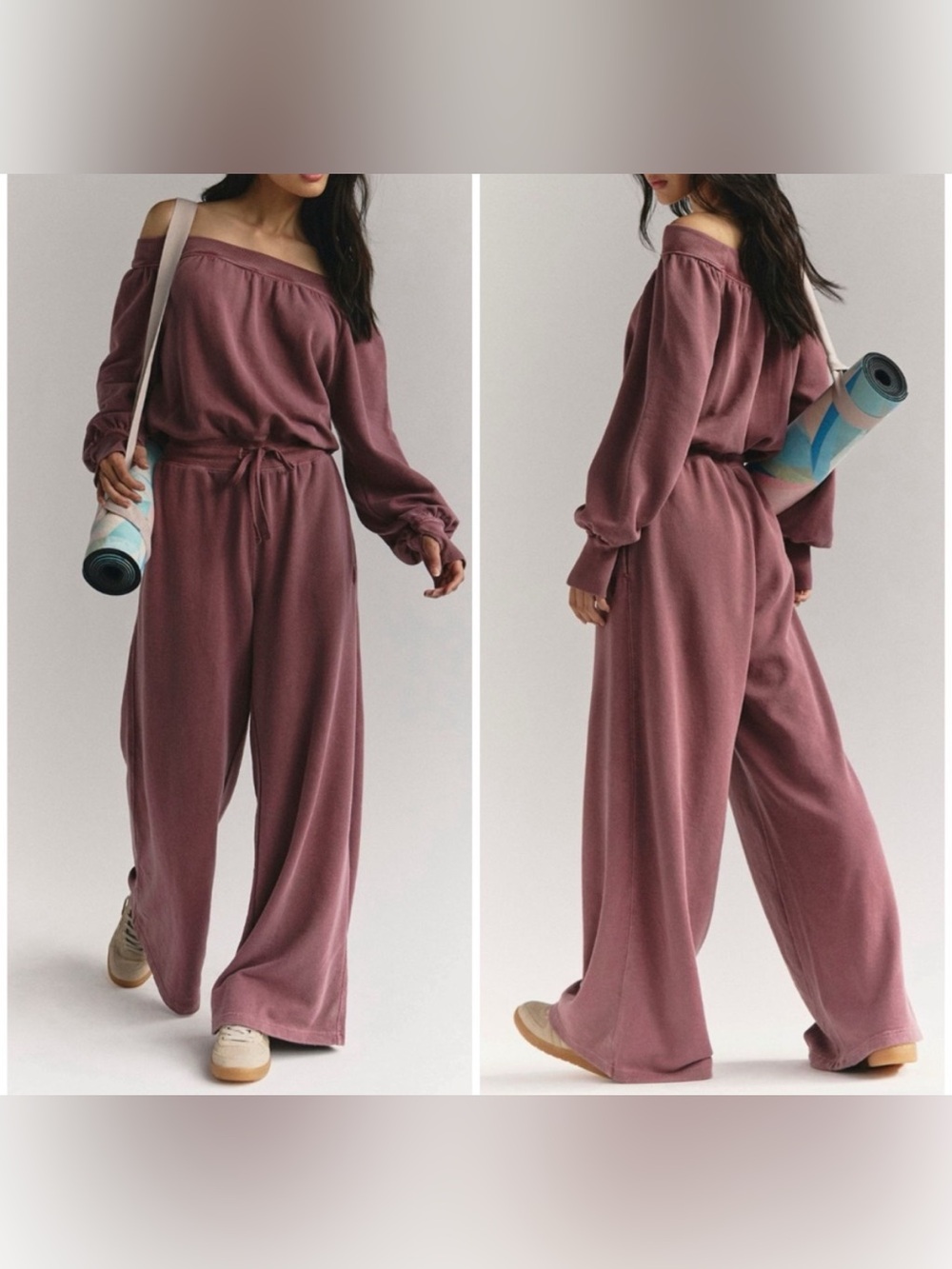 NWT Free People FP Movement One To Beat Onesie - clove mauve - XS